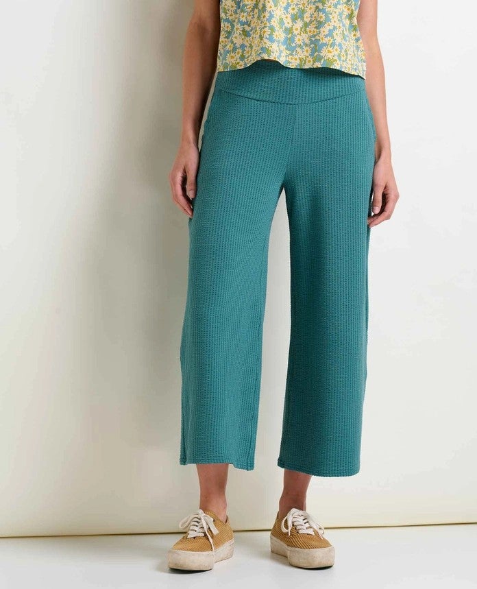 Chaka Wide Leg Pants, Teal | Santa Fe Hemp